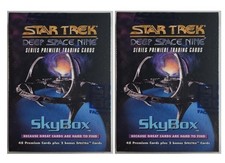 Set of 2 1993 SkyBox Star Trek DS9 Series Premiere Factory Sealed Box Spectra