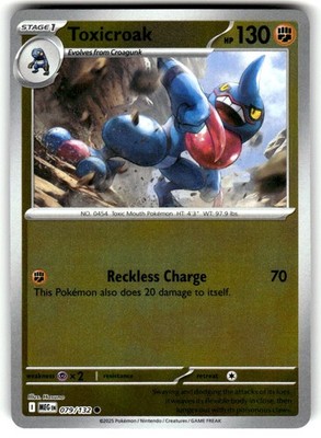 Toxicroak Reverse Holo Common Mega Evolution 079/132 NM