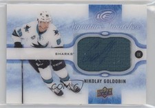 2015-16 Upper Deck Ice Signature Swatches /315 Nikolay Goldobin #SS-NG Auto s3g