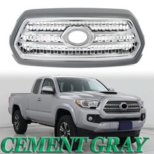 Cement Graychrome Front Upper Bumper Grille Grill For 2016-2023 Toyota Tacoma Cement Graychrome Front Upper Bumper Grille Grill For 2016-2023 Toyota Tacoma