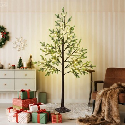 DR.DUDU Christmas Tree with Lights, 5 FT Pre-lit Artificial Xmas Trees Small Gre