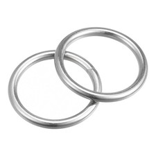 2pcs 316 Stainless Steel Round Ring Welded O-Rings 30mm 1.18" ID 4mm Thick