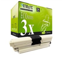 3X Mwt Eco Patrone Schwarz F�R Oki Es-5462-Dnw ES-5462-MFP ES-5462-DN ES-5431-DN