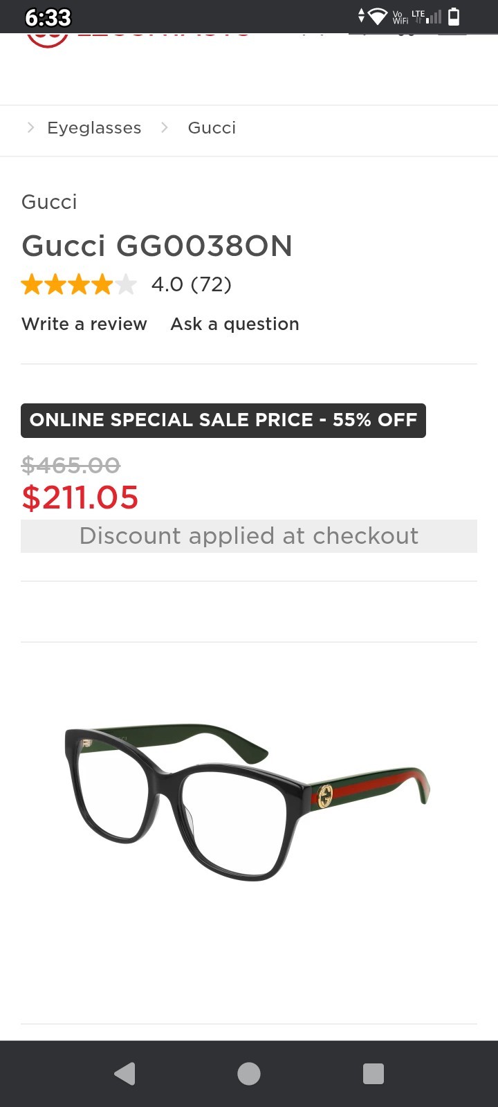 Authentic Gucci Iconic Unisex Frames - image 1