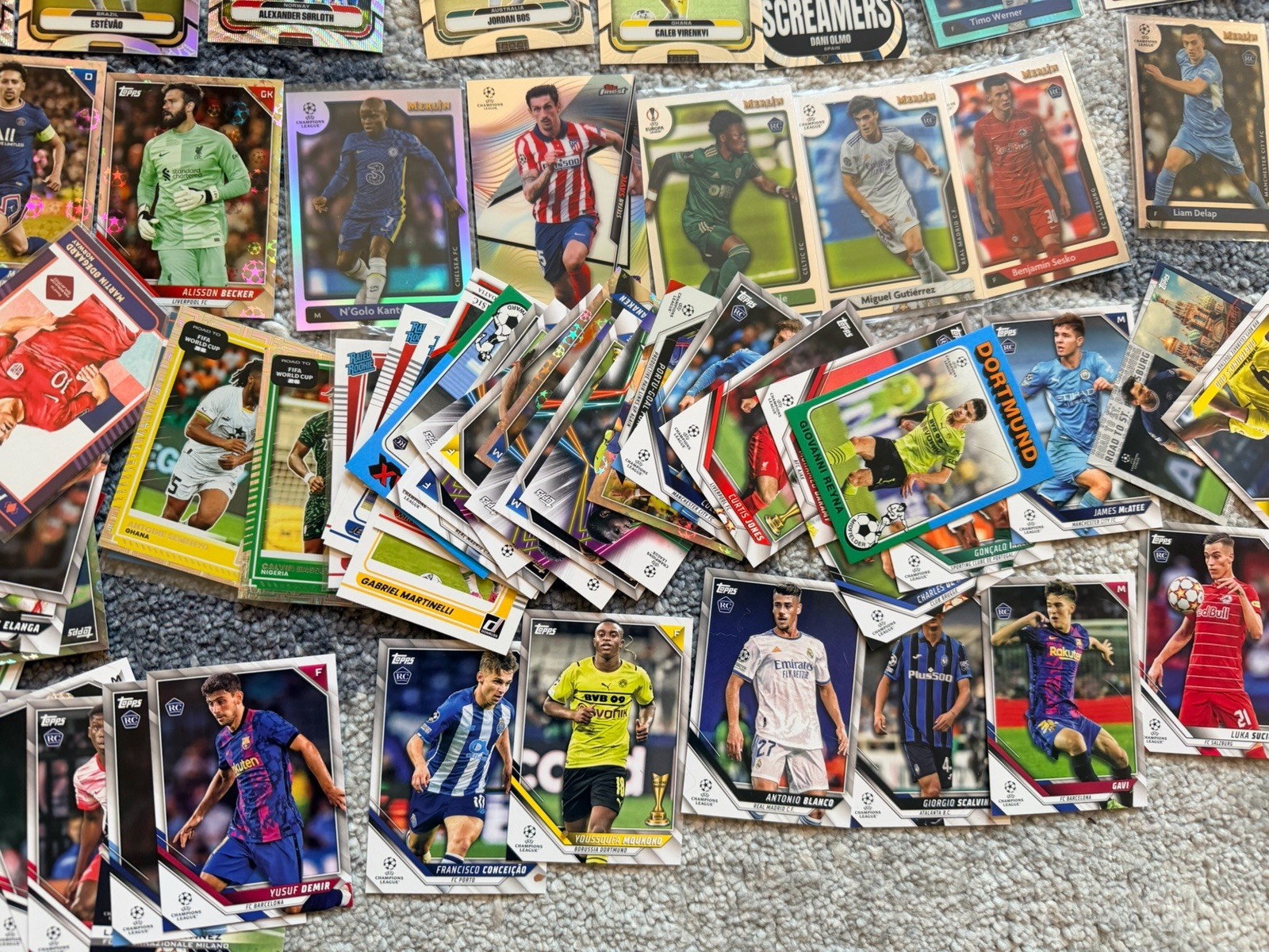 250 Card Soccer Lot Prizm World Cup Topps Chrome UEFA MLS Rookies Refractors ⚽️ view 9