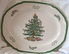 Spode Christmas Tree Rectangular Serving Platter 14.75” x 11.75 Made in England — photo 1