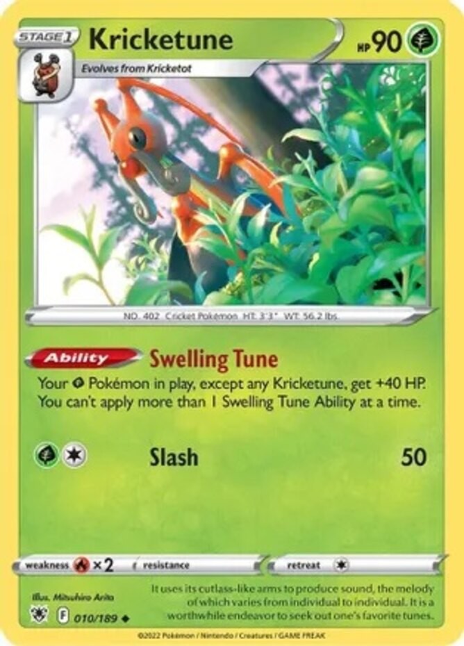 Kricketune - 010/189 - Uncommon (Lp) Astral Radiance - Grass Pokémon