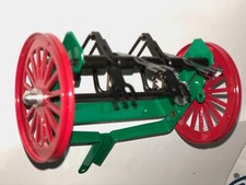 TIN TRACTOR FARM IMPLEMENT VINTAGE TILLER MINT IN BOX TOY GREAT DISPLAY
