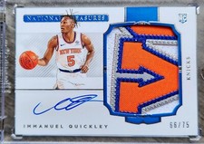 IMMANUEL QUICKLEY 2020-21 NATIONAL TREASURES AUTO PATCH #66/75 MINT✅️👍🤠👌