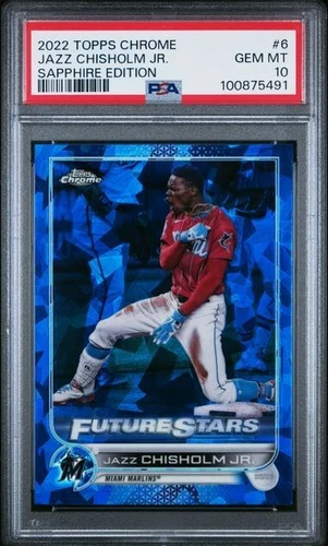 2022 Topps Chrome Sapphire Jazz Chisholm Future Stars PSA 10 Gem Mint Yankees