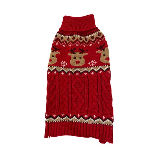Pet Dog Knitted Hoodie Sweater Christmas Jumper Coat Warm Clothes Puppy Apparel@ - Picture 6 of 25