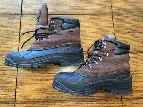 Botas de Gamuza de Cuero Diseño Alpino Marrón Refugio Aislante Impermeables Hombres EE. UU. 11 - Imagen 3 de 5
