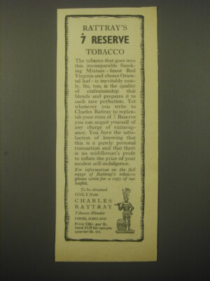 1965 Charles Rattray's 7 Reserve Tobacco Advertisement