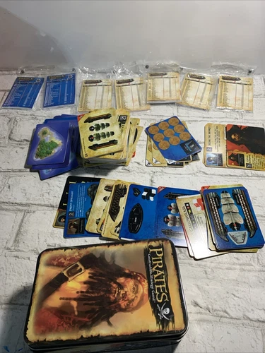 Pirates Constructive Strategy Game Cards by WizKids w/Tin Can (Big Lot)