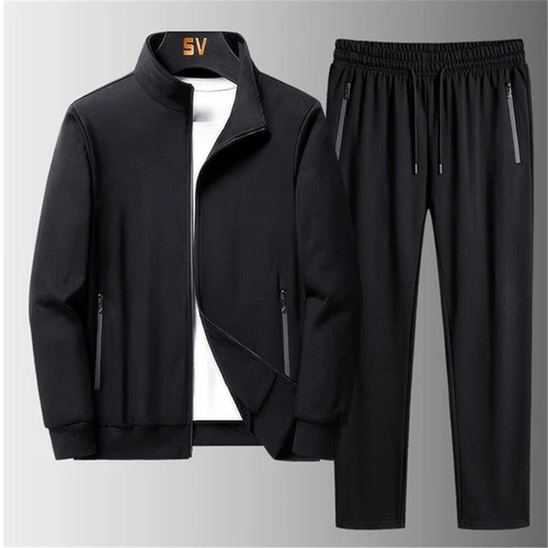 Herren Trainingsanzug 2 Teiler Freizeit Hose Jacke Oversize Jogginganzug Leicht Set - Bild 6 von 14