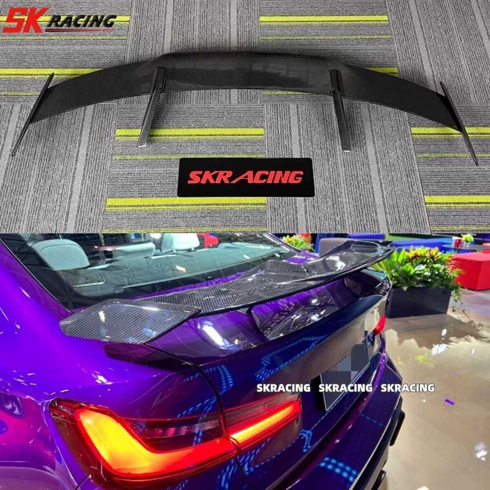 Compatível com BMW 8Series G16 F93 M8 M850i 840i 18-23 asa de spoiler traseiro de carbono porta-malas traseiro - Imagem 3 de 4
