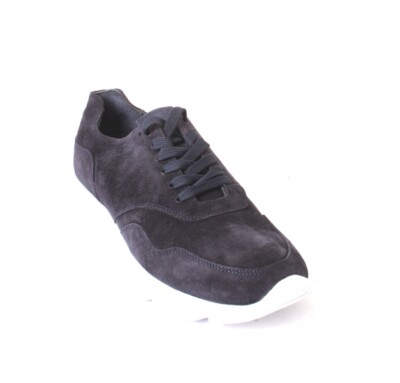 Roberto Serpentini 8166 Blue Suede / Leather Lace-Up Sneakers Shoes 45 / US 12