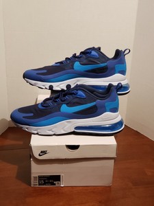 Nike Air Max 270 React Size 15 CI3866-400 Blue Black White Men's Running Shoes | eBay