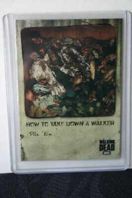 Topps THE WALKING DEAD Hunters Hunted How To Take Down A Walker HT-5 Pile 'em