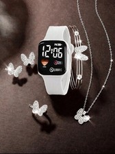 Set orologio e gioielli 6 pezzi - orologio da donna con anello, orecchini, collana e bracciale