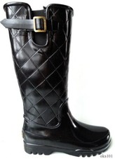 SPERRY Top-Sider size 5 black quilted fleece-lined SNOW RAIN BOOTS 'Pelican' new