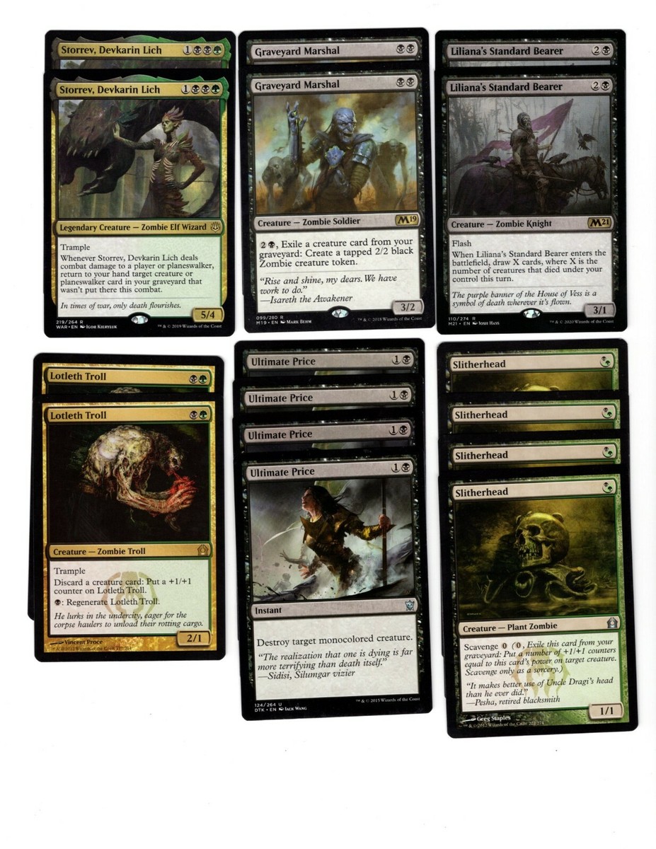 Golgari Zombies!-60 Card MTG Deck-Magic the Gathering-Rares-RTP-Storrev-RTP-FUN  | eBay