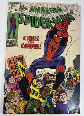 Amazing Spider-Man #68 (1968) Debut of the Lifeline Tablet in 6.5 Fine+
