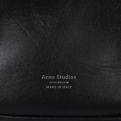 70133 auth ACNE STUDIOS black leather MUSUBI DOUBLE Belt Bag | eBay