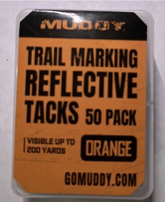 MUDDY Big Game Reflective Orange Trail Marking Tacks 50 Pack Hunting