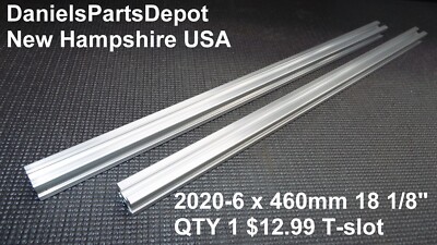 QTY2 ALUMINUM T-SLOT EXTRUSION 2020 mm 6 x 460 mm EXTRUDED FRAME BEAM 3D PRINTER