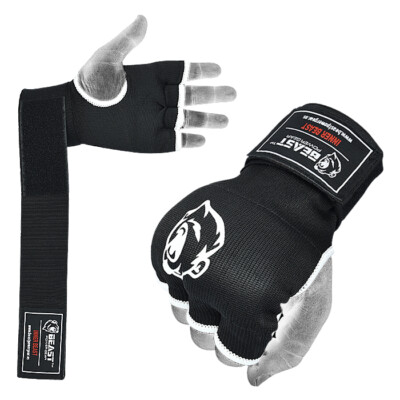 Boxing Inner Gel Gloves (Pair) Quick Wrist Wrap Padded Knuckle Fist Protector.