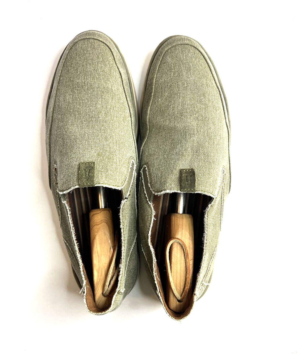 Rockport Austyn Slip On (Men’s Shoes 9.5) in Olive Canvas - NEW Rockport Austyn Olive Green Canvas Loafers Slip On Shoes Men  main image 4