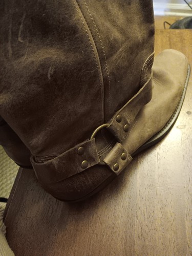 Harness Leather Boots Distressed Oiled Brown Rider Size 11 Women - Picture 6 of 9