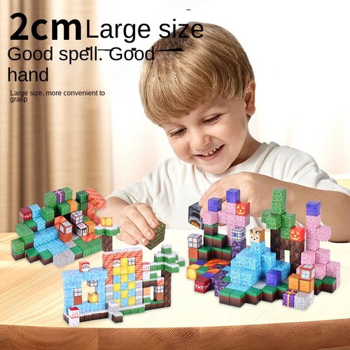 Magnetic Blocks Build Magnet MINE World CRAFT Set Sensory Construction Toys Gift - Picture 4 of 15