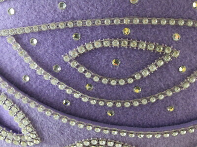 George Zamaul Church Hat White Cream Purple Couture Boutique New York Vintage Original GEORGE ZAMAU main image 3
