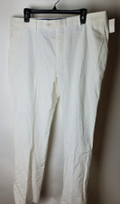  135 Tommy Hilfiger Men's White Stretch Modern-Fit Chambray Dress Pants 38W 32L