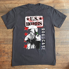 Rare U.S. Bombs Road Case Band Collection Charcoal All Size Shirt OM753