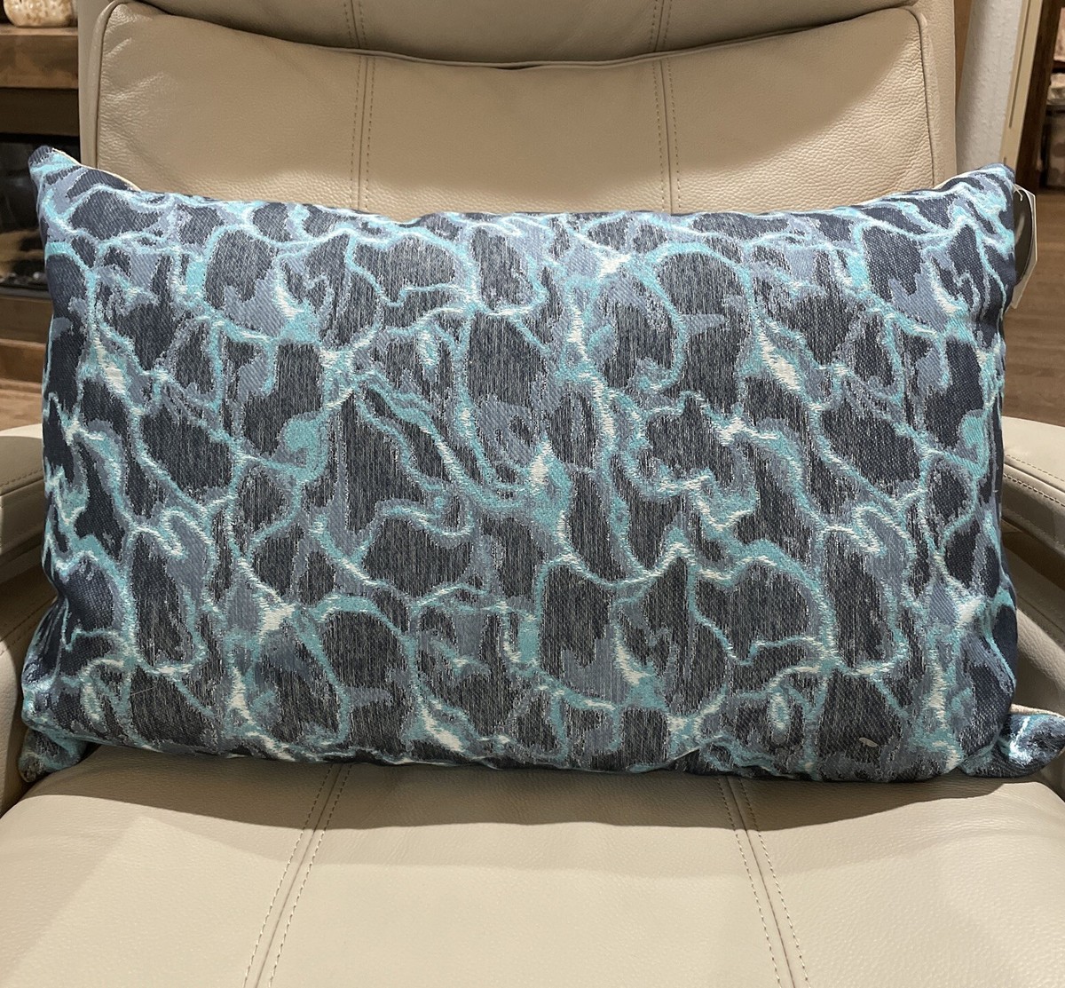 URBAN STANDARD 16x24” Duck Feather Fill Luxury Pillow Denim Blue