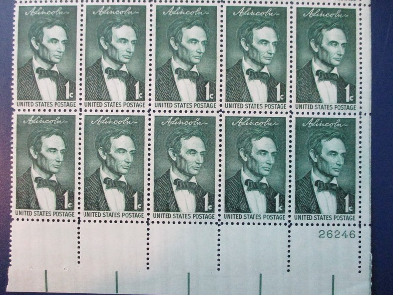 LINCOLN SESQUICENTENNIAL  [PLATE BLOCK 10}  #1113