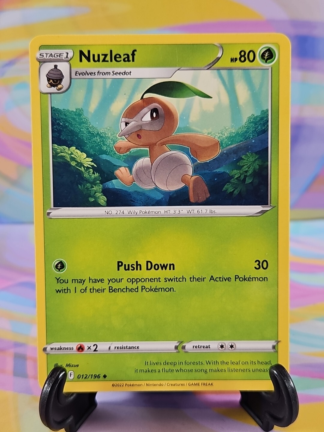 Pokemon TCG Lost Origins Card | Nuzleaf 012/196 Uncommon