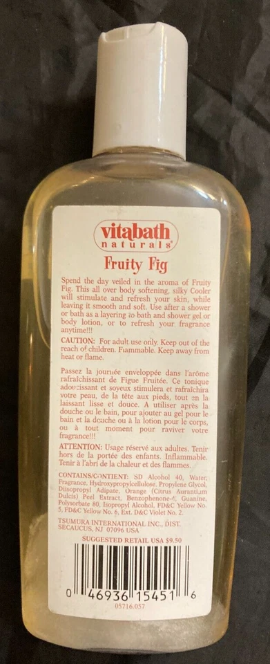 Enfriador corporal de higo afrutado Vitabath Naturals 8 oz Foto 2 de 2