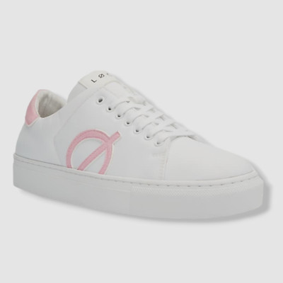 $170 Loci Women's White Nine Logo Low Top Sneaker Shoe Size US 7/EU 37