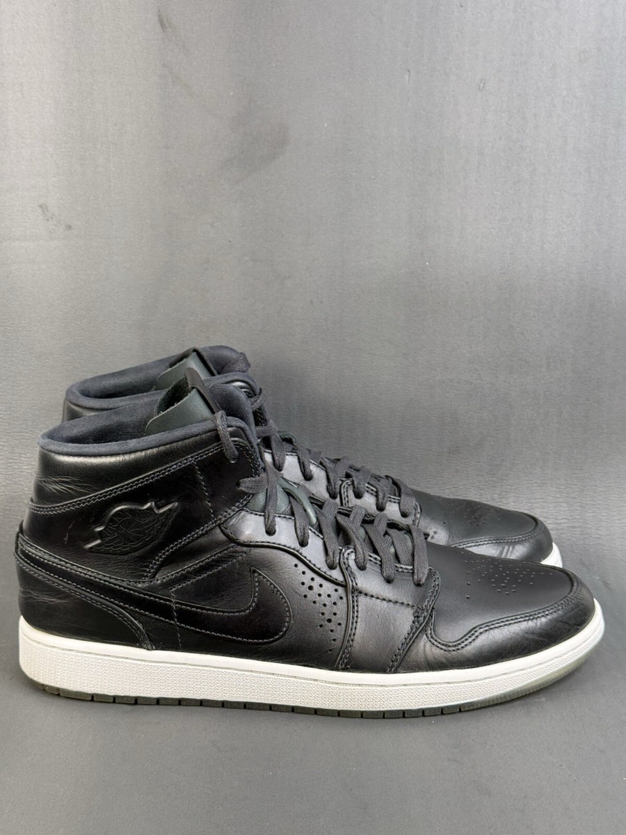 NIKE / AIR JORDAN 1 MID/26cm/BLK/レザー Nike Air Jordan 1 Mid Nouveau 'Black Ice' sneaker shoes men's size