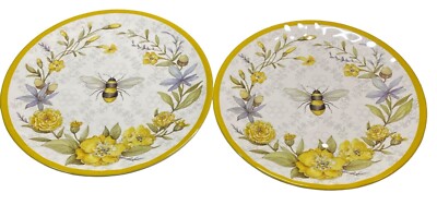 Set Of Certified international “ Sweet As A Bee” 11” Susan Winget Dinner  Plate