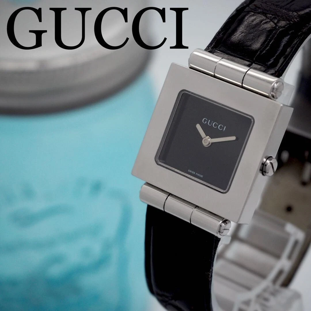 119 GUCCI Orologio Donna Quadrato 600J Nero Semplice