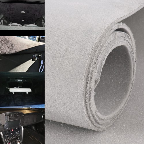 74"x60" Gray Suede Headliner Fabric Car Interior Ceiling Upholstery Material - Picture 9 of 12