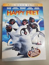 Happy Feet DVD, 2007 Full Screen Robin Williams Nicole Kidman Used w/slipcover
