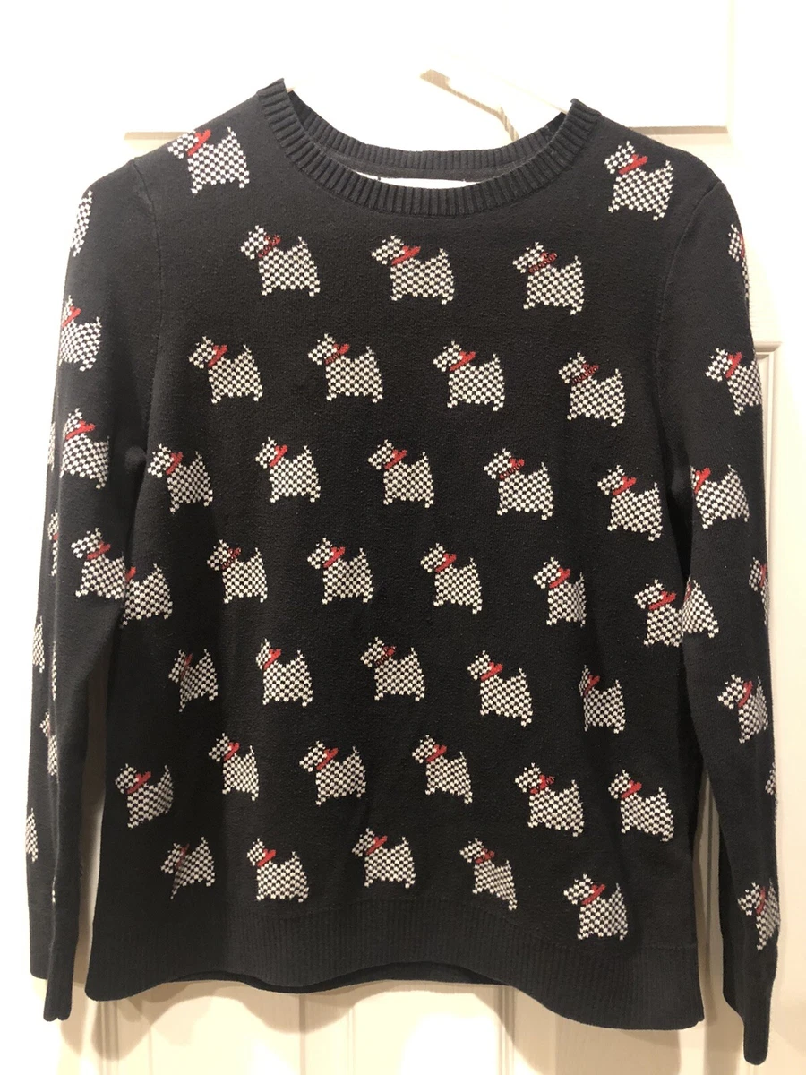 Womens dog cheap print sweater