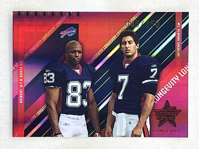 Lee Evans J.P. Losman 2004 Leaf Rookies & Stars Longevity Ruby RC /250 #96 NFL