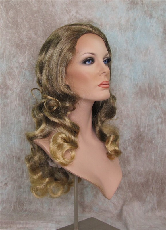 CASSIE | Brown Lighter Tips Long Wig Wavy Layers Skin Top 22" Volume Drag